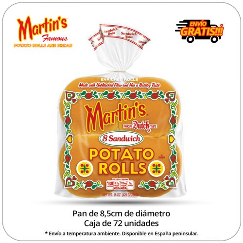 Pan de Patata para Hamburguesas de 8,5 cm - Envío Gratis - Martin's Famous Potato Rolls and Bread