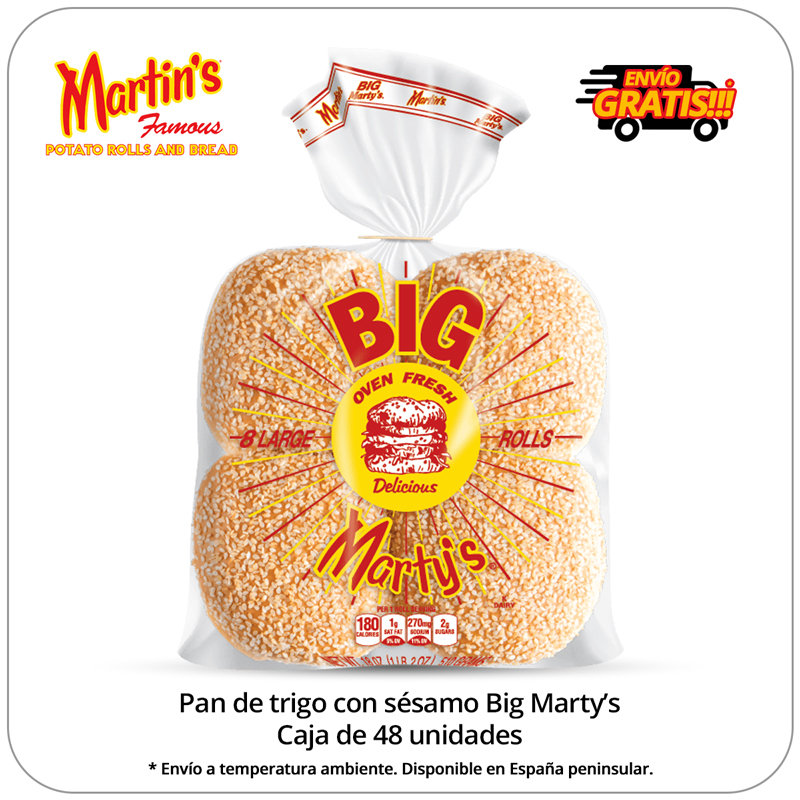 Pan de Trigo con Sésamo Big Marty's (48 unidades) - Envío Gratis - Martin's Famous Potato Rolls and Bread