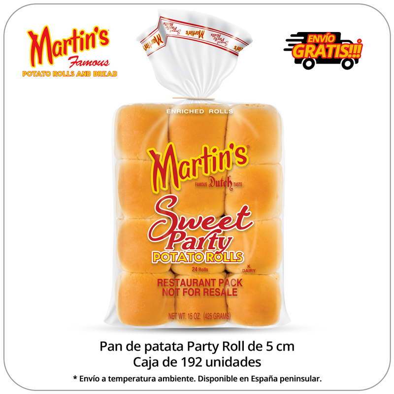 Pan de Patata Party Roll de 5 cm (192 unidades) - Envío Gratis - Martin's Famous Potato Rolls and Bread
